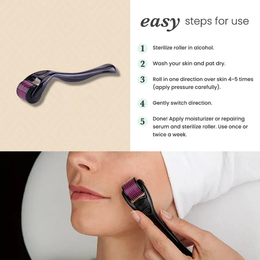Derma Roller Anti Ageing And Facial Scrubs Polishes Scar Removal Hair Regrowth (0.75mm)