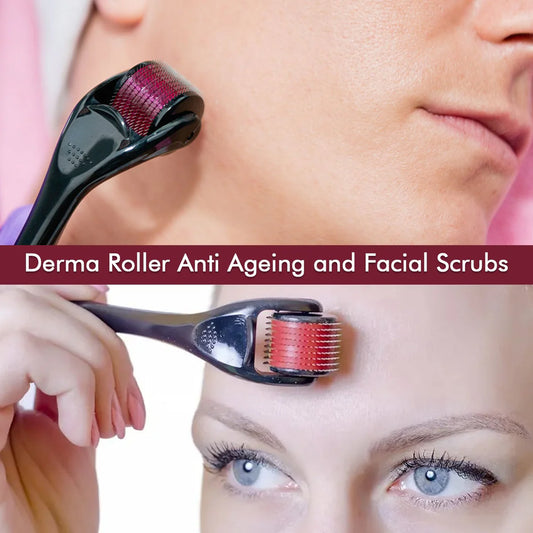 Derma Roller Anti Ageing And Facial Scrubs Polishes Scar Removal Hair Regrowth (0.75mm)