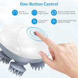 Electric Head & Scalp Massager for Hair Growth with 96 Silicone Kneading Points | Rechargeable Scalp Massage Machine | 3 Speed Modes | Stress Relief, Deep Clean, Circulation Booster