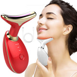 Face and Neck Massager Tool for Skin Tightening, Wrinkle Remover, Double Chin Reducer, Anti-Aging, Portable Rechargeable Beauty Device